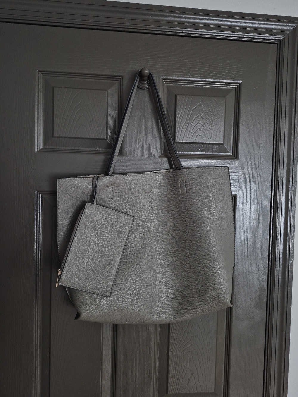 Large Soft Grey Tote Bag